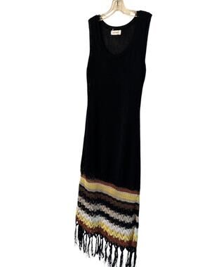 Wales Bonner Crochet Macramé Fringed Maxi Dress  M/L $2195